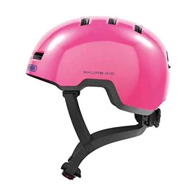 Image of ABUS children&#039;s helmet Skurb Kid robust bike in skate style with room for a ponytail and various designs girls boys pink, size S