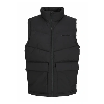 Image of Jack &amp; Jones Performance JOR Vesterbro Bodywarmer Waistcoat, Men&#039;s, Size: XL, Black