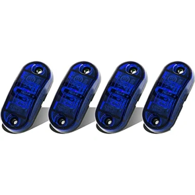 Image of Etomvoop 8Pcs Blue LED Side Marker Light 12V 24V Waterproof Front Rear Clearance Indicators For Car Trailer Truck Lamp Accessories (8)