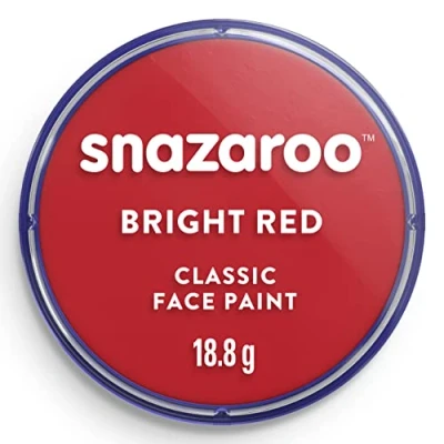 Image of Snazaroo Classic Face and Body Paint for Kids Adults, Bright Red Colour, Water Based, Easily Washable, Non Toxic, Makeup, Painting Parties, Ages 3+