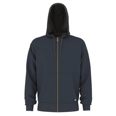 Image of Dickies Men&#039;s Full Zip Thermal Lined Fleece Hoodie, Dark Navy, XXXL