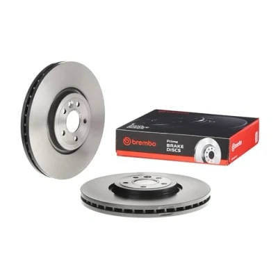 Image of LR090685 Brake disc BREMBO 09.D064.21 350mm 32mm 5 internally vented Coated High carbon LAND ROVER: Range Rover Velar, JAGUAR: F Pace, I Pace