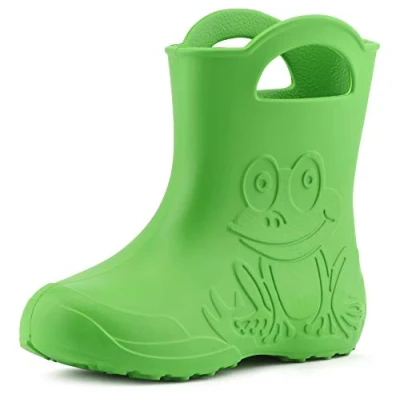 Image of Ladeheid Children&#039;s Girl&#039;s Boy&#039;s EVA Wellington Boots Rain Shoes LA CA 01 (Green, 5.5/6 UK)