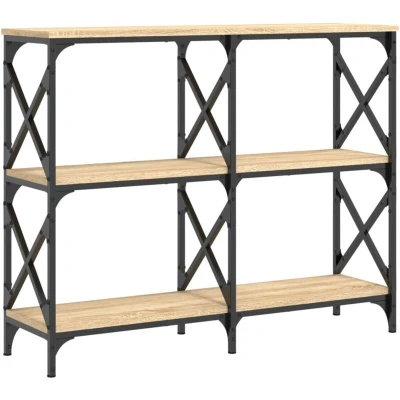Image of vidaXL Console Table Sonoma Oak 100x28x80.5 cm Engineered Wood
