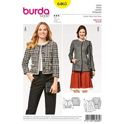 Image of Burda Pattern Jacket, Paper, White, 19 x 14 0,5 cm