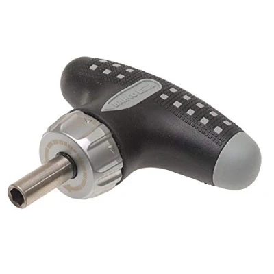 Image of Bahco 808050TS Stubby Ratchet Screwdriver T Handle, Grey/Silver/Black, 1/4 Inch