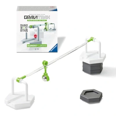 Image of Ravensburger GraviTrax Extension Zipline Marble Run STEM, Building and Construction Toys for Kids Age 8 Years +, Yellow