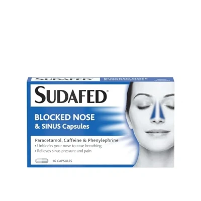 Image of Sudafed Fever, Blocked Nose &amp; Sinus Capsules, 16 Capsules