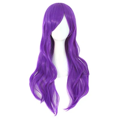 Image of MapofBeauty 28&quot; 70cm Long Curly Hair Ends Costume Cosplay Wig (Purple)