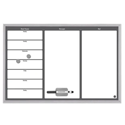 Image of Bi Office Weekly Planner memo Board Message 60 x 40 cm Grey