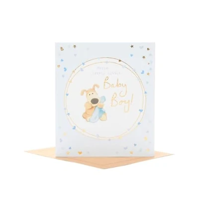 Image of Boofle Baby Boy Congratulations Card New Sweet Design,137mm x 159mm