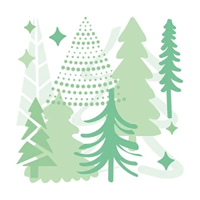 Image of Sizzix Layered Stencils 4PK Doodle Trees by Olivia Rose, One Size