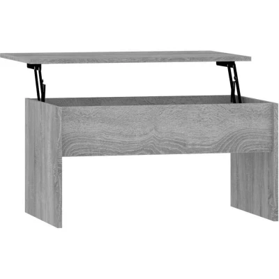 Image of vidaXL Coffee Table Grey Sonoma 80x50.5x41.5 cm Engineered Wood