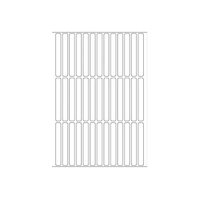Image of HERMA Multi Purpose Labels, 39 Labels per Sheet, 32 Sheets, 5 x 50 mm, 1248 Self Adhesive Small Stickers, Blank Sticky for Office Kitchen Home, White