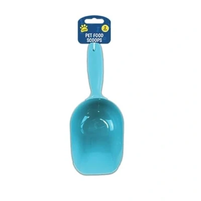Image of The Home Fusion Company 2 Pack Pet Food Scoops Grey, Blue or Pink Less Mess Feeding Portion Control Tidy