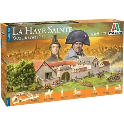 Image of Italeri 6197S 1:72 Battle Set Waterloo La Haye Sainte, True to Original Replica, Model Making, Crafts, Hobbies, Gluing, Plastic Construction Kit, Assembly, Multi Coloured