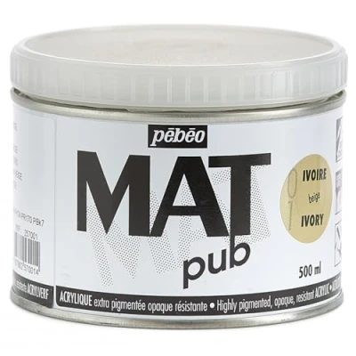 Image of PEBEO Mat Pub 500ml Ivory Beige