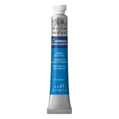 Image of Winsor &amp; Newton 303179 Cotman 8ml Water Colour Tube Cobalt Blue Hue