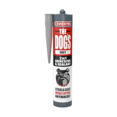 Image of EVO STIK THE DOG&#039;S B*LL*CKS Adhesive &amp; Sealant, Solvent Free, High Strength, Multi purpose, Waterproof, Colour: Grey, Size: 290ml