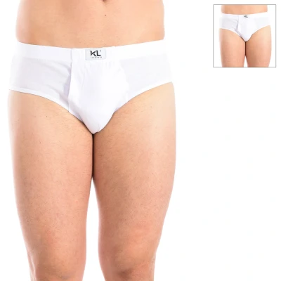 Image of Kisses&amp;Love Mens Pack 2 Basic Slips KL2027 White Size 2XL