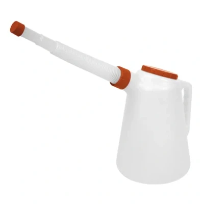 Image of Sealey Oil Container with Red Lid &amp; Flexible Spout 5L