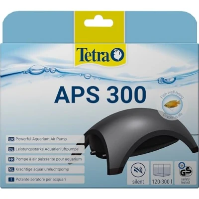 Image of Tetra APS300 Silent Aquarium Air Pump for 120 300 Litre Fish Tanks, Black