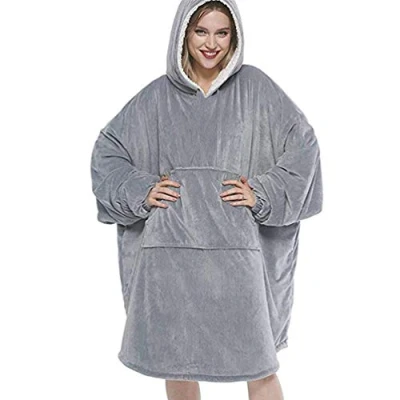 Image of YOULIKE Oversized Hoodie Sherpa Blanket, Super Warm Cozy Wearable Sweatshirt, Soft Comfortable TV Blanket Hoodies, One Size Fits All, for Women Men Girls Boys Kids