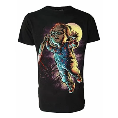 Image of Chucky Genuine Darkside Mens Horror Movie T Shirt Small Black