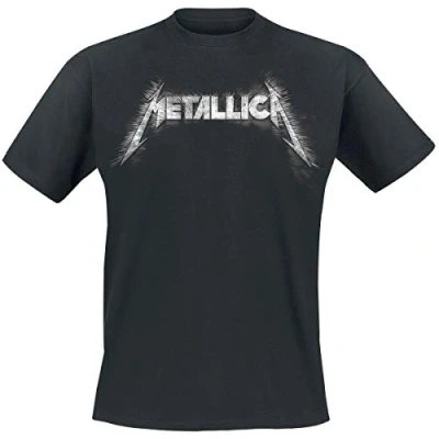 Image of Metallica Men&#039;s Spiked_Men_BL_TS: S Regular Fit Crew Neck Short Sleeve T Shirt, Black (Black Black), Small (Manufacturer Size:Small)