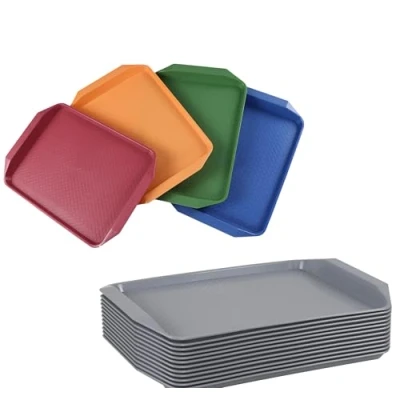 Image of Annkky Restauran Serving Trays, Plastic Food Service Tray Set of 12