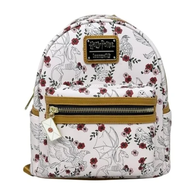 Image of Loungefly Harry Potter Hedwig Magical Creatures Double Strap Shoulder Bag Purse, Off white, M, Casual