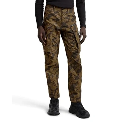Image of G STAR Men&#039;s Rovic Zip 3D Regular Tapered Pants, Multicolour (Shadow Olive Island camo D02190 D553 G739), 32W / 32L