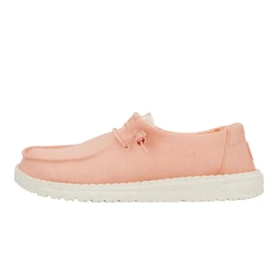 Image of Hey Dude Women&#039;s Wendy Canvas Moccasin, Pink, 4.5 UK