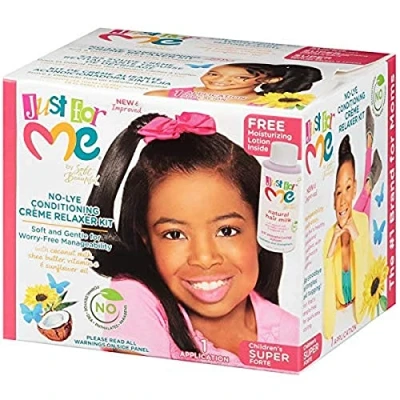 Image of No lye Conditioning creme relaxer kit Just for me SUPER FORTE