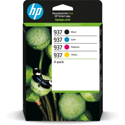 Image of HP 937 Original Ink Cartridge CMYK 4 pack 6C400NE
