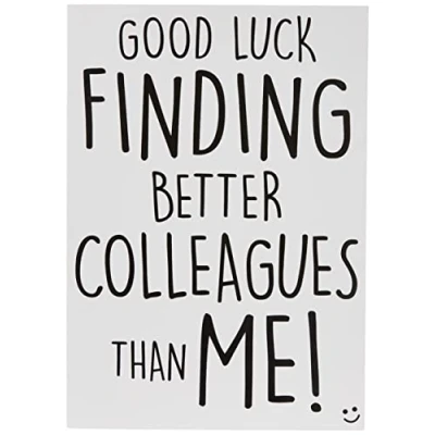 Image of Funny New Job Cards, Coworker Leaving, Good Luck, Congrats Colleague Leaving Goodbye Card Joke, Banter Office PC443