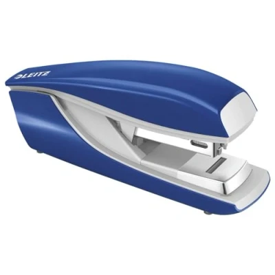 Image of Leitz NeXXt Metal Flat Clinch Office Stapler 30 Sheets. Includes Staples, In Cardboard Box Blue