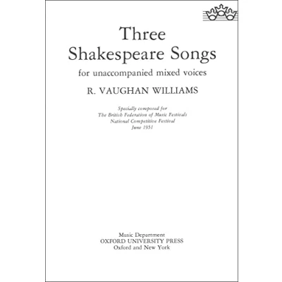 Image of Three Shakespeare Songs: Vocal score