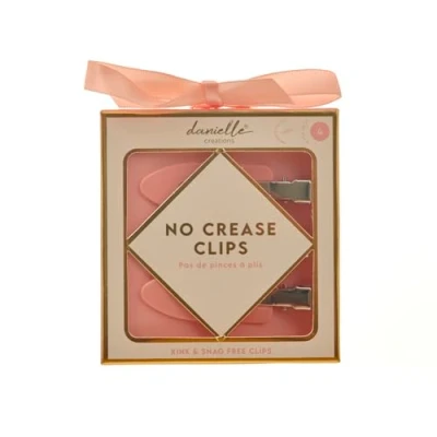 Image of Danielle Creations Pink No Crease Hair Clips Set of 4 Protect From Creases &amp; Kinks Whilst Styling