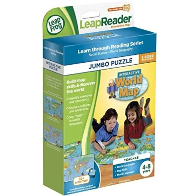 Image of LeapFrog 21216 LeapReader World Map Jumbo Puzzle (&gt; EDUCATIONAL)