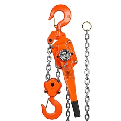 Image of VEVOR Manual Lever Chain Hoist, 6 Ton 13200 lbs Capacity 20 FT Come Along, G80 Galvanized Carbon Steel with Weston Double Pawl Brake, Auto Leading &amp; 360 Rotation Hook, for Garage Factory Dock