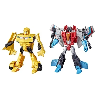 Image of Transformers Toys Heroes and Villains Bumblebee Starscream 2 Pack 17.5 cm Action Figures