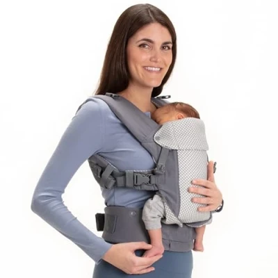 Image of Beco Gemini Cool Baby Carrier Newborn to Toddler Body Carrier, Backpack, Front with Adjustable Seat, Ergonomic Holder 7 35lbs (Cool Dark Grey)