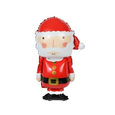 Image of Large Christmas Santa Shaped Foil Balloon AIR Inflated only (Not Helium Use) 25&quot; Ideal for decorating house event and your party