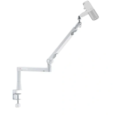 Image of THRONMAX Twist S6 Boom arm low profile, Adjustable Desk Mic Stand with Cable Management for Gaming Podcasting, Steaming Recording, Blue Yeti, Eltato, Universal White