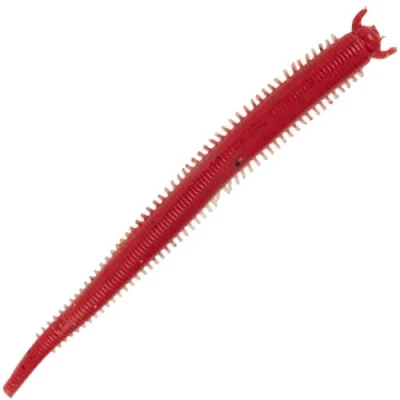 Image of Berkley Gulp! Saltwater Fat Sandworm 4in Shad (10 pieces) Red Belly Shrimp
