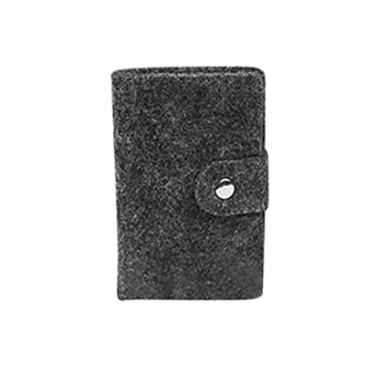 Image of Vintage ID Credit Card Wallet Cash Holder Organizer Slim Pocket Case Pouch for Business Cards, and Driver License (Dark Grey)