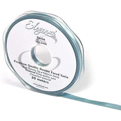 Image of Eleganza Double Faced Satin Ribbon 6mm x 20m Sea Breeze