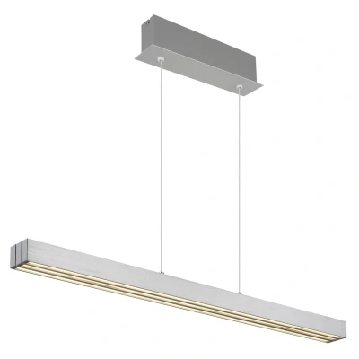 Image of Globo Ethan aluminium coloured LED hanging light, length 150 cm, metal