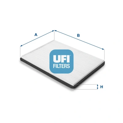 Image of 9586164J00, 9586164J00000, 9586164J10000 Pollen Filter UFI 53.222.00 Particulate 200mm 271mm 20mm SUZUKI: Grand Vitara 2 SUV